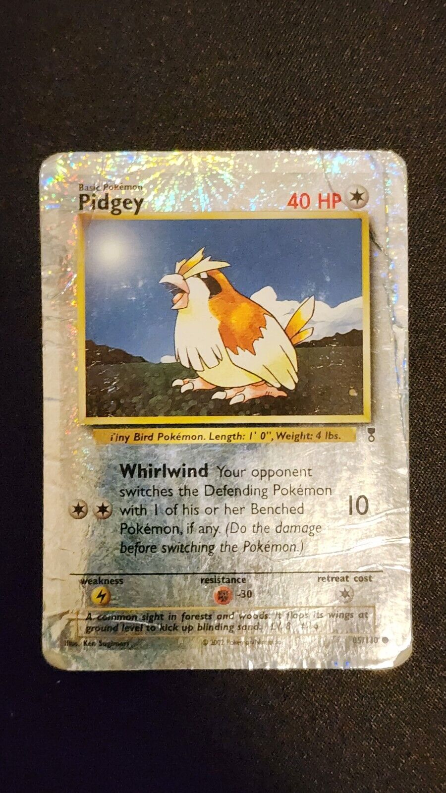 2002 Pidgey Reverse Holo 85/110 Damaged Legendary Collection WOTC Vintage