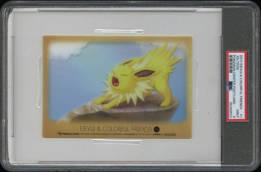 Pop 4 PSA 9 Eievui and Colorful Friends Jolteon Pokemon Center Postcard 2017