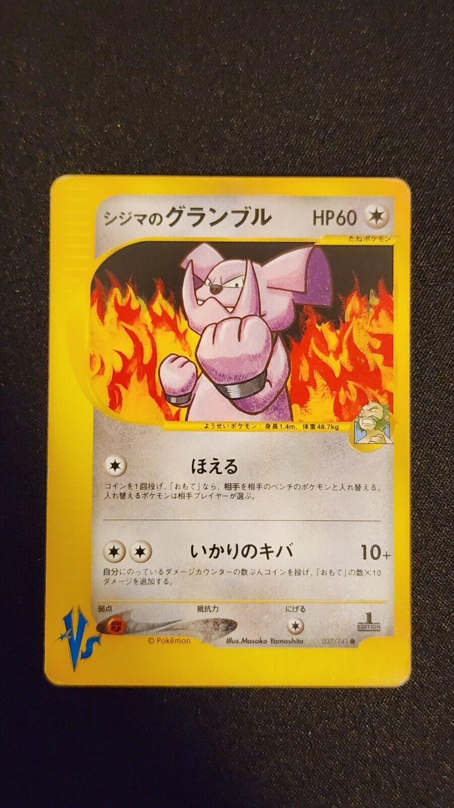 2001 Chuck's Granbull 037/141 VS Series Japanese Pokemon Card Near Mint