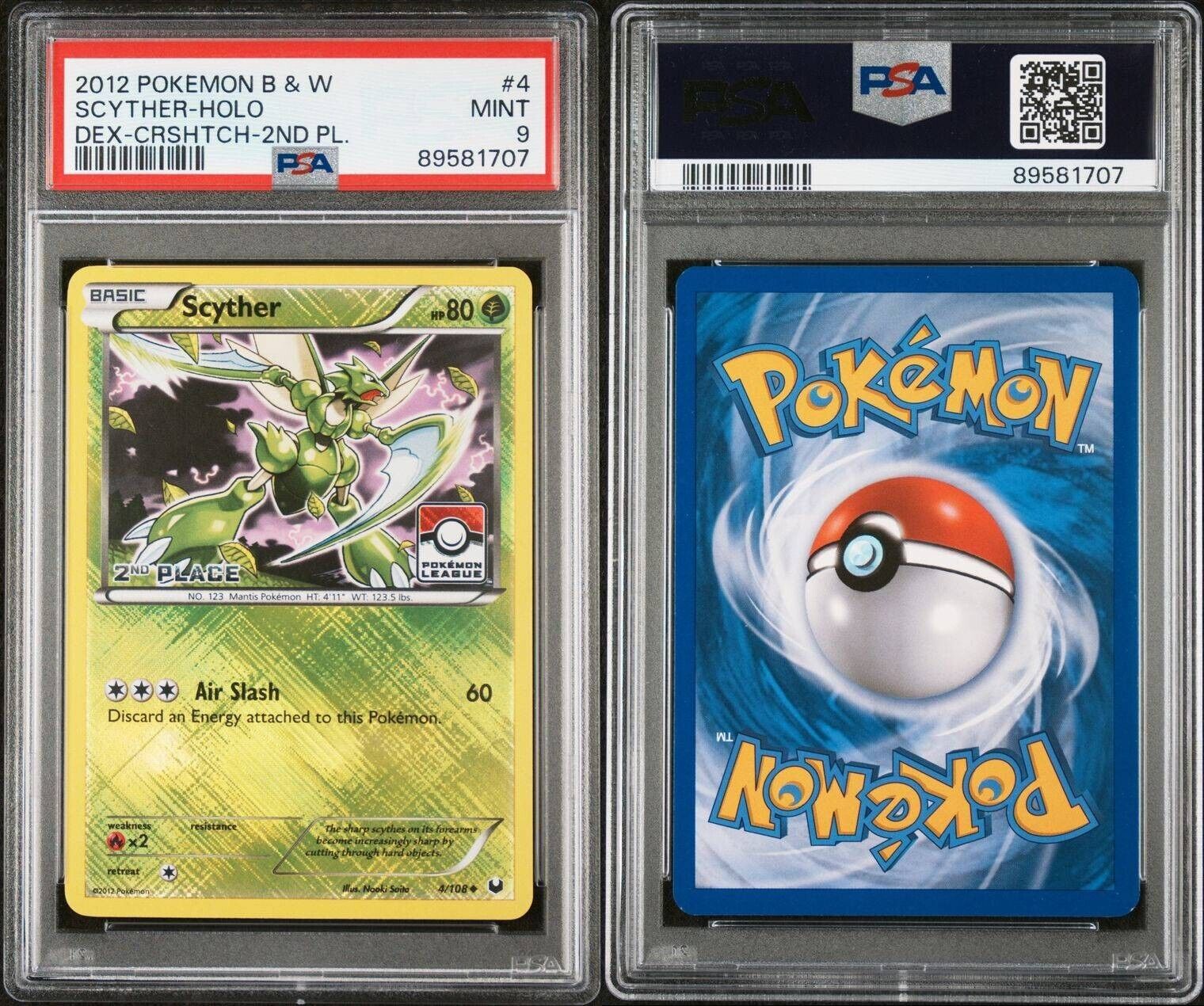 Scyther 4/108 1st 2nd 3rd 4th Place LEAGUE HOLO PROMO PSA 9 Mint Pokemon Card