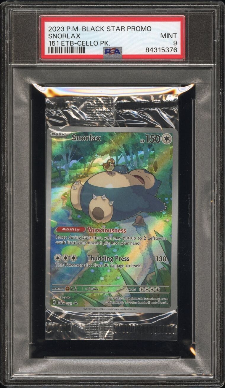 Snorlax 051 Black Star Promo Pack PSA 9 Mint 151 Scarlet & Violet Pokemon Card