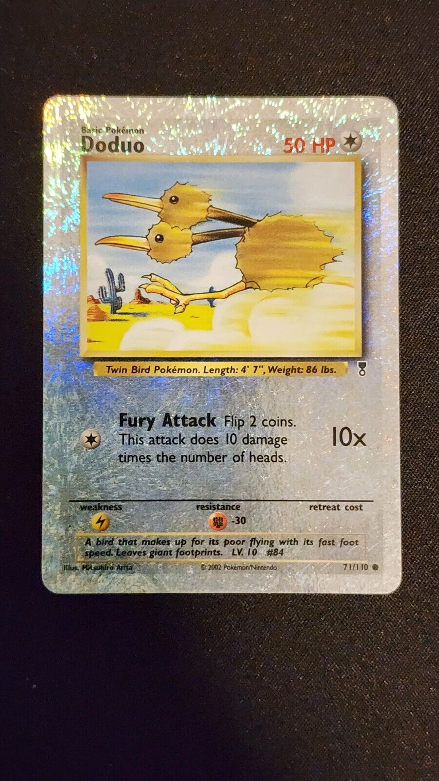 2002 Doduo Reverse Holo Rare 71/110 LP+ Legendary Collection WOTC Vintage