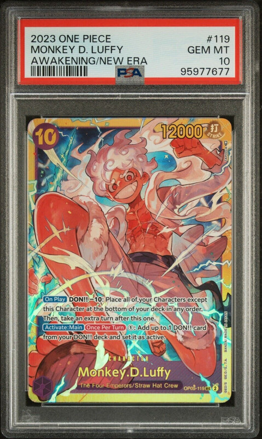 2023 One Piece Awakening Of The New Era Monkey D Luffy OP05-119 PSA 10