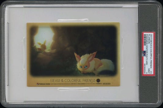 POP 5 PSA 9 2017 Pokemon Eievui & Colorful Friends Flareon Pokemon Cent Postcard