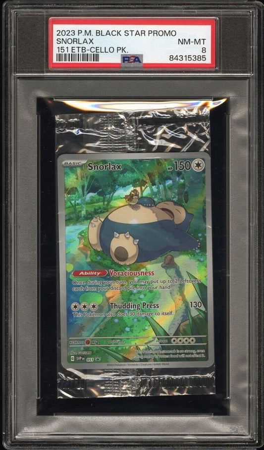 Snorlax 051 Black Star Promo Pack PSA 8 NM/M 151 Scarlet & Violet Pokemon Card