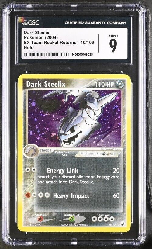CGC 9 MINT Dark Steelix EX Team Rocket Returns 10/109 Holo Pokemon Card WOTC