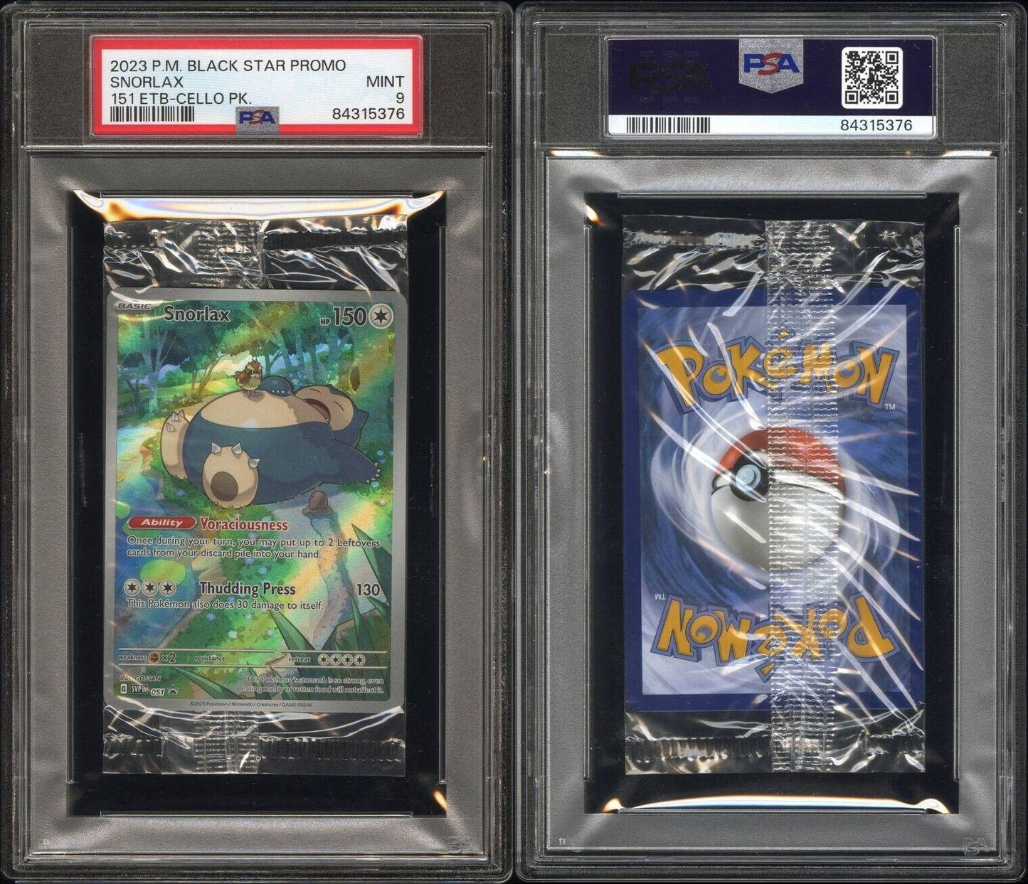 Snorlax 051 Black Star Promo Pack PSA 9 Mint 151 Scarlet & Violet Pokemon Card