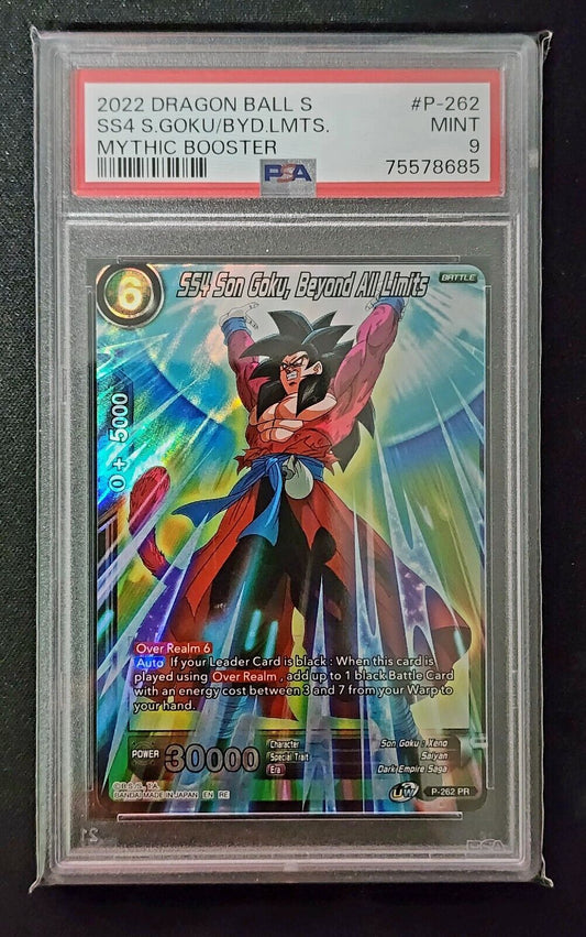 SS4 Son Goku Beyond All Limits P-262 PSA 9 Mint PR Foil Dragon Ball Super TCG