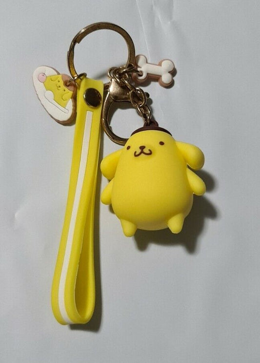 Pompompurin 3D Cute Yellow Key Ring bag accessory 5cm Figure