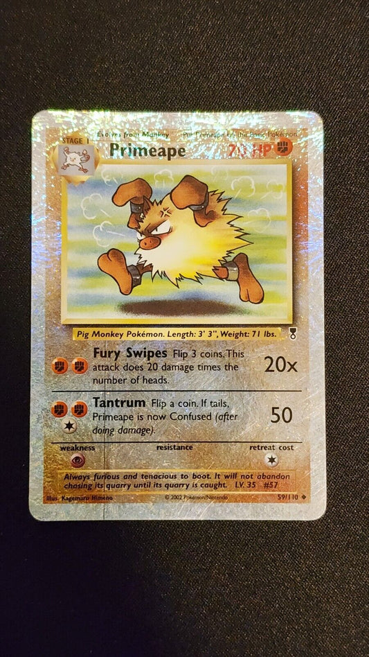 2002 Primeape Reverse Holo Rare 59/110 LP Legendary Collection WOTC Vintage