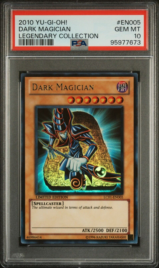 Yugioh PSA 10 GEM MINT Dark Magician LC01-EN005 Legendary Collection Ultra Rare