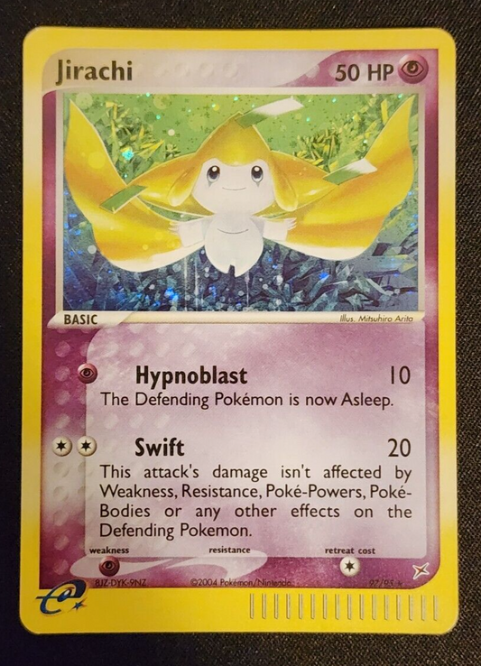 2004 Pokemon Card Jirachi Rare Holo ex Team Aqua vs Team Magma 97/95 LP