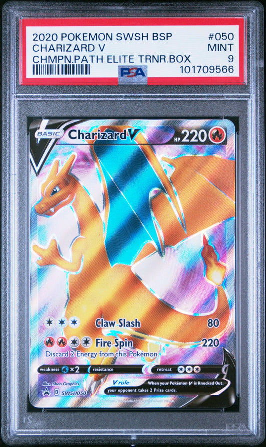 PSA 9 MINT Charizard V Champion's Path ETB Promo 2020 SWSH050 Pokemon Card TCG