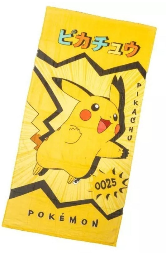Pokemon Pikachu Bath Swim Gym Beach Towel 150 x 76 cm Kids Adult Activity Sport