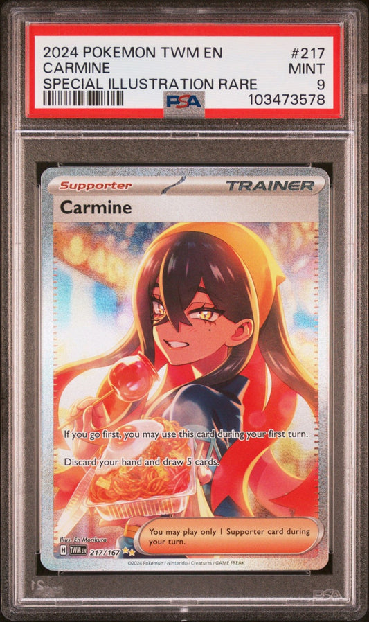 Carmine 217/167 Sv06 Pokemon Cards Twilight Masquerade SIR Graded PSA 9