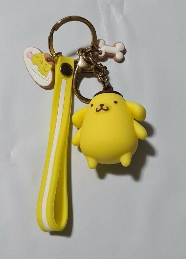 Pompompurin 3D Cute Yellow Key Ring bag accessory 5cm Figure 